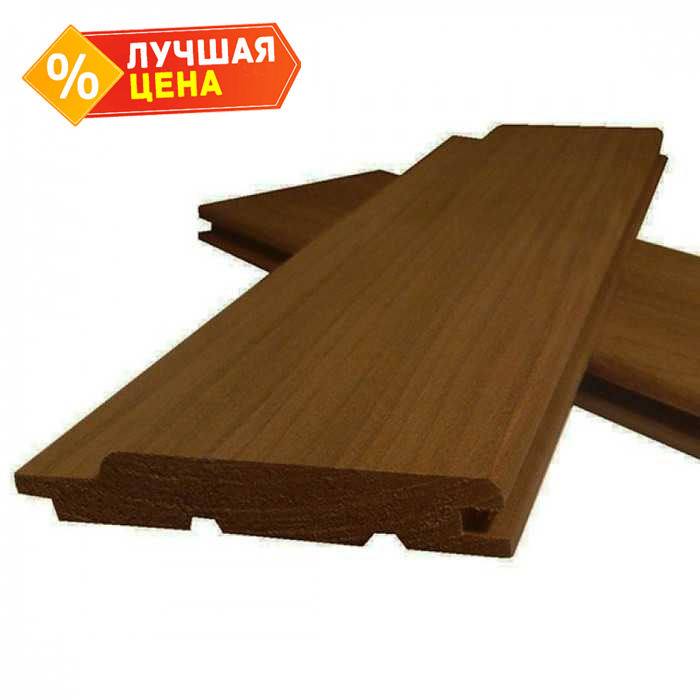 Вагонка штиль 16x90x3000 мм Экстра термо-ель Коричневый